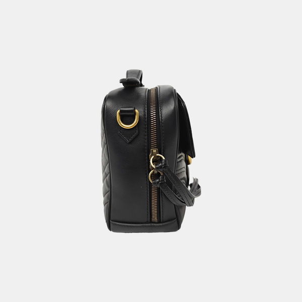 GG Marmont Medium Quilted Calfskin Black