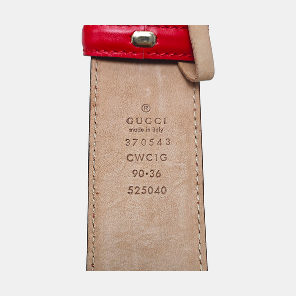 Leather Belt Red