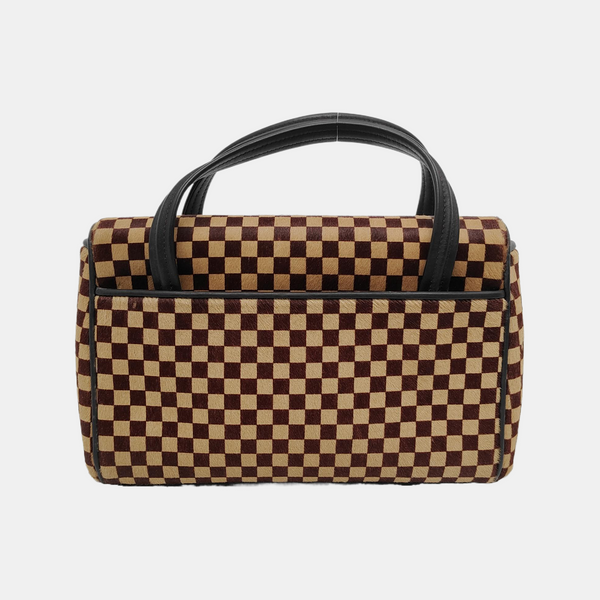 LIONNE Damier Ebene Horsehair Brown