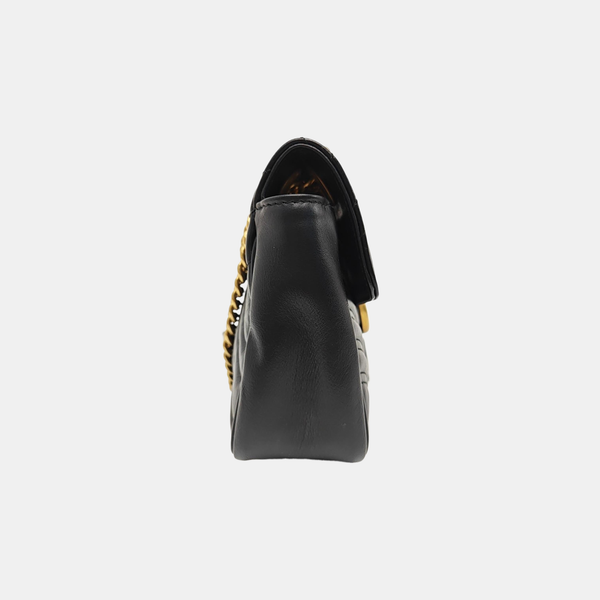 GG Marmont Medium Quilted Calfskin Black