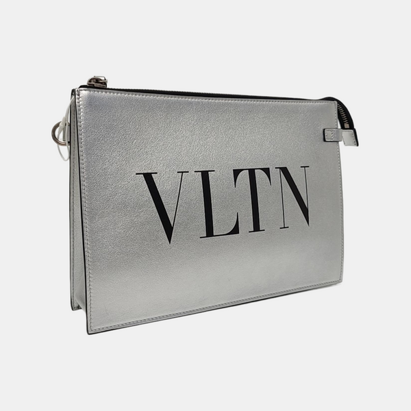 Vltn Calfskin Silver