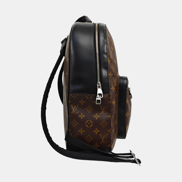 JOSH Monogram Coated Canvas Brown