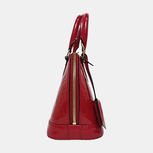 ALMA BB Monogram Patent Leather Red
