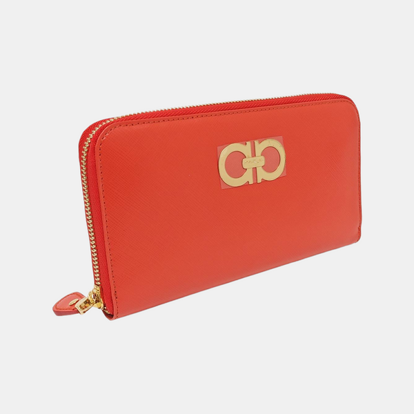 Gancini Calfskin Red Wallet