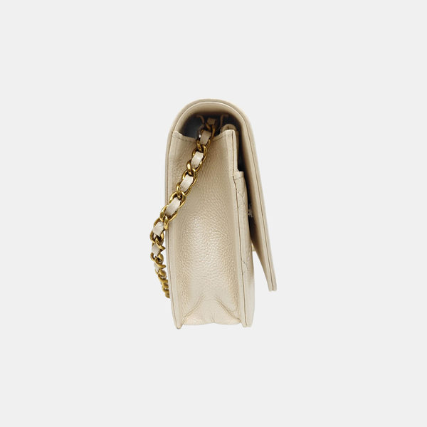 BOY CHANEL Mini Quilted Calfskin Beige