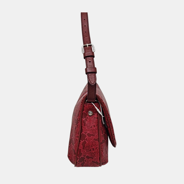 Coated Canvas Shoulder Bag Red