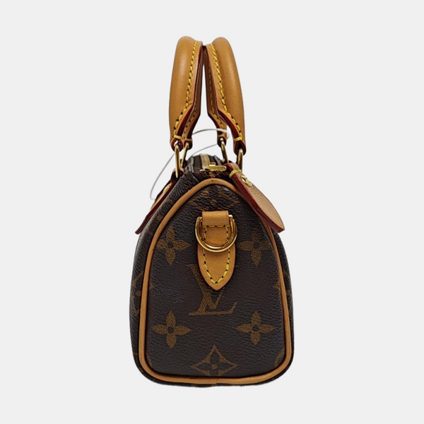 SPEEDY Nano Monogram Coated Canvas Brown