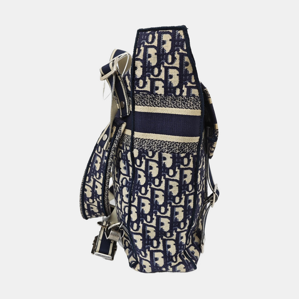 Oblique Canvas Backpack Blue