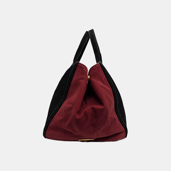 Canvas Top Handle Bag Black