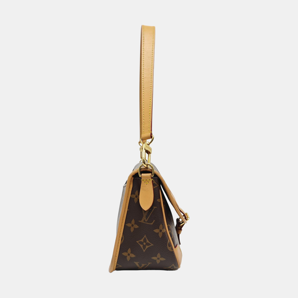 DIANE Monogram Coated Canvas Brown