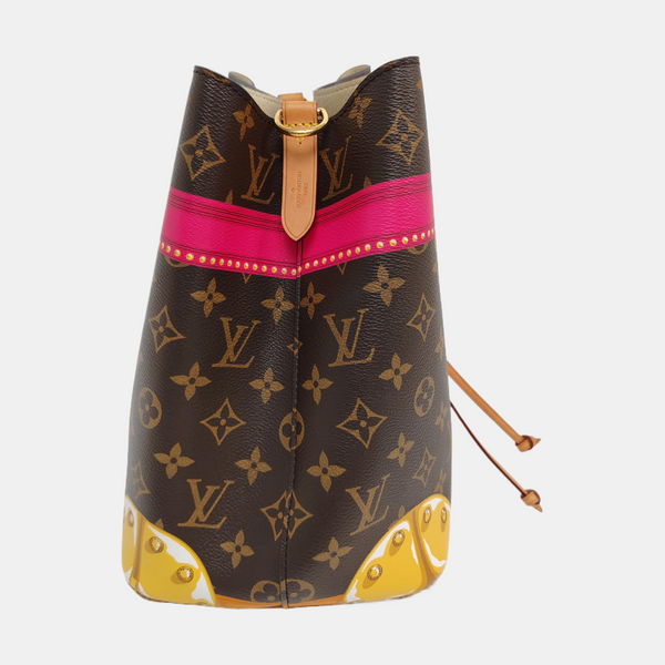 NÉONOÉ MM Monogram Coated Canvas Brown