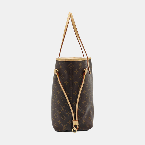NEVERFULL MM Monogram Coated Canvas Brown