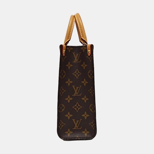 SAC PLAT BB Monogram Coated Canvas Brown