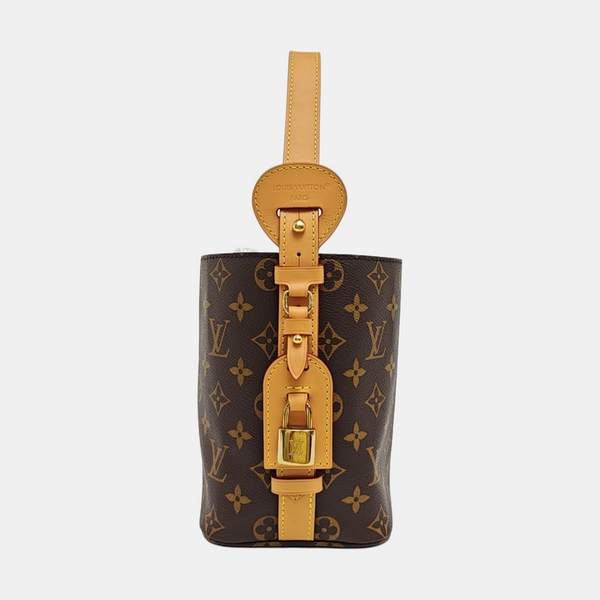 ALL IN BB Monogram Coated Canvas Brown