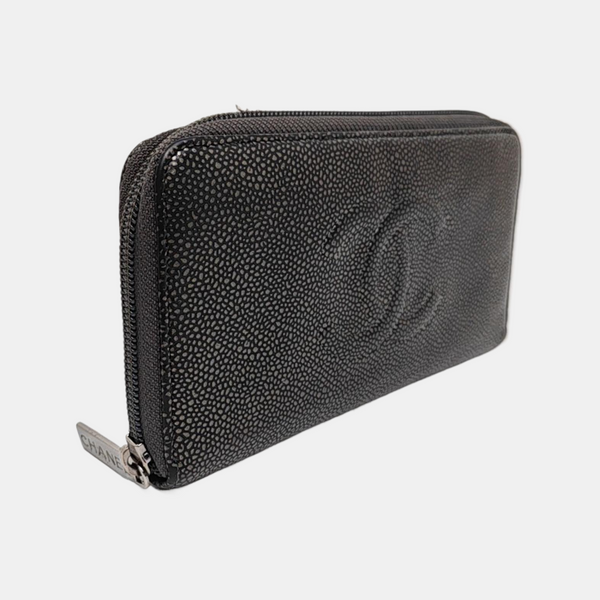 Quilted Grained Calfskin Gray