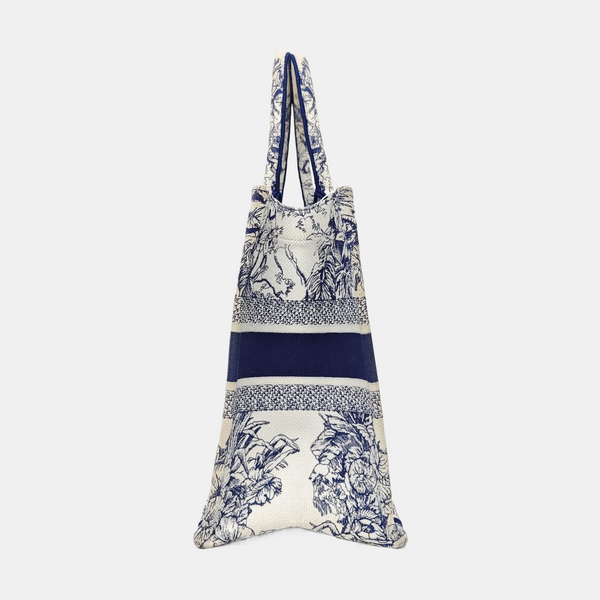 Book Tote Medium Canvas Blue