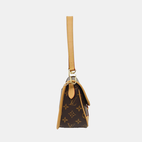 DIANE Monogram Coated Canvas Brown
