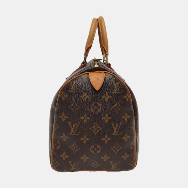 SPEEDY 30 Monogram Coated Canvas Brown