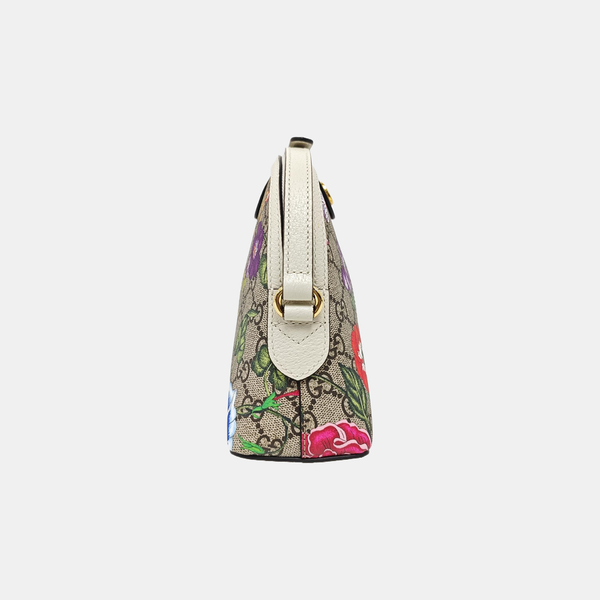 Ophidia Small Monogram Coated Canvas Beige
