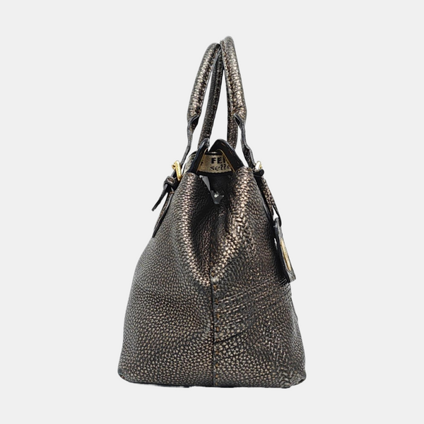 Calfskin Top Handle Bag Gold