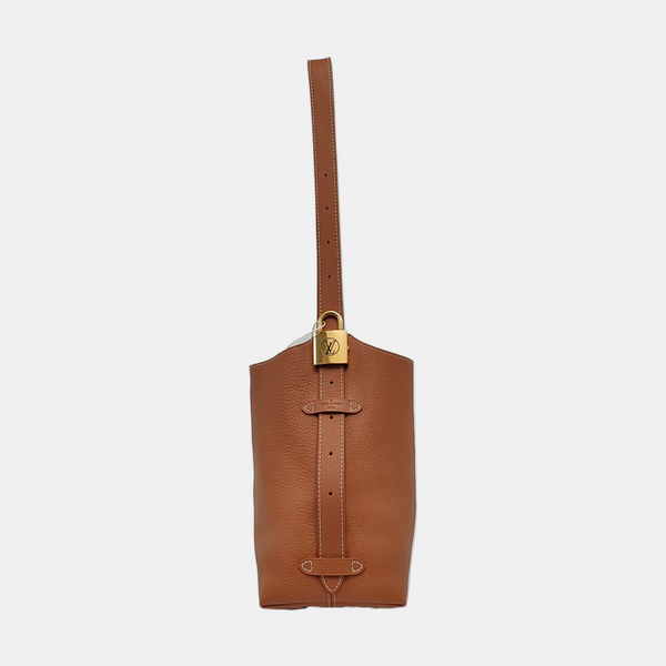 LOW KEY HOBO PM Monogram Calfskin Brown