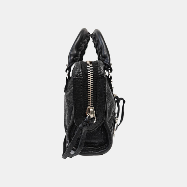 Classic Metallic Edge City Calfskin Black