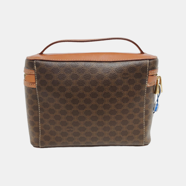 MACADAM TOP HANDLE COSMETIC BAGS Coated Canvas Brown