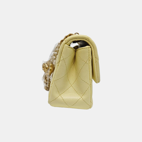 CLASSIC FLAP Mini Quilted Lambskin Yellow