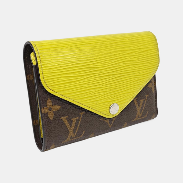 Monogram Coated Canvas Wallet Yellow