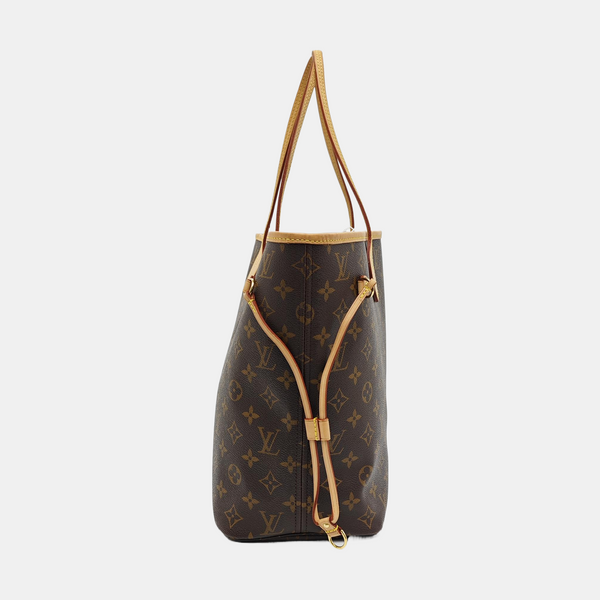 NEVERFULL MM Monogram Coated Canvas Brown