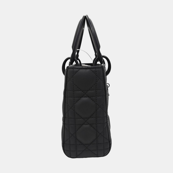 Lady Dior Mini Cannage Lambskin Black