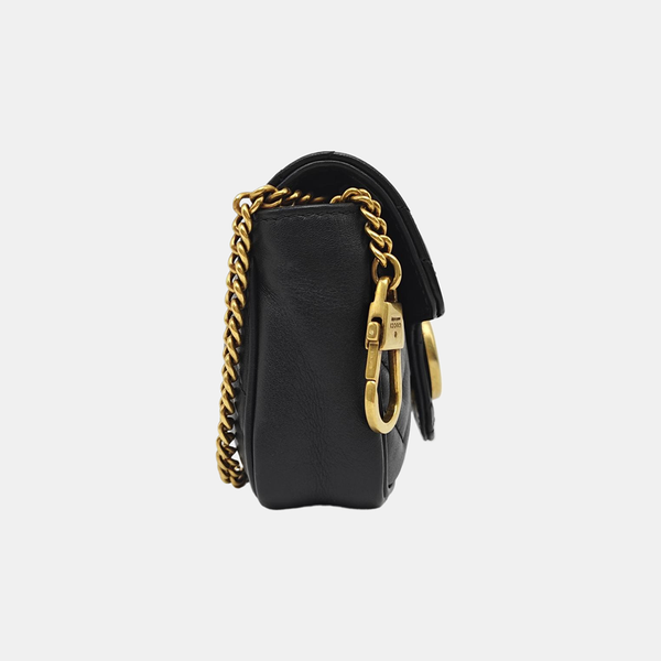 GG Marmont Mini Quilted Calfskin Black