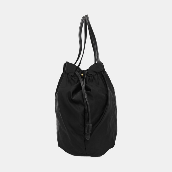 Nylon Top Handle Bag Black