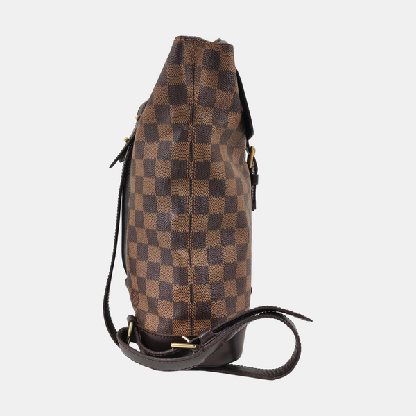 SOHO Damier Ebene Coated Canvas Brown