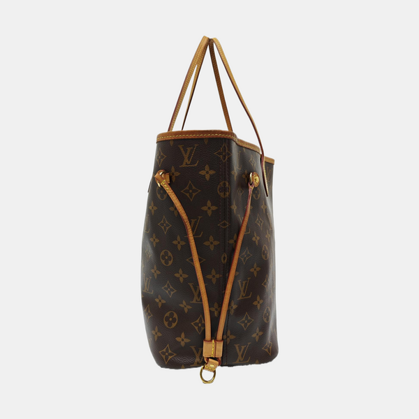 NEVERFULL MM Monogram Coated Canvas Brown