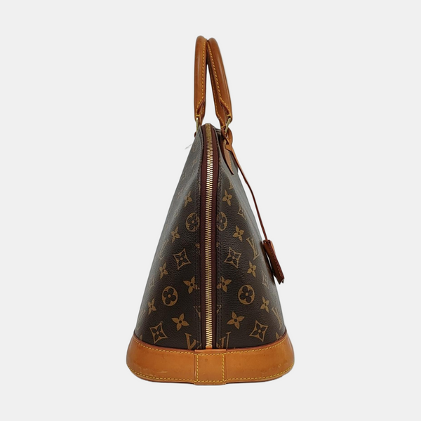 ALMA GM Monogram Coated Canvas Brown