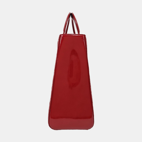 Lady Dior Large Cannage Patent Leather Red