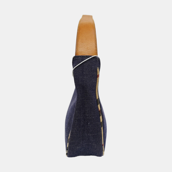 Denim Top Handle Bag Blue