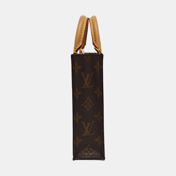 SAC PLAT Mini Monogram Coated Canvas Brown