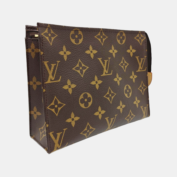TOILET POCKET 19 Monogram Coated Canvas Brown