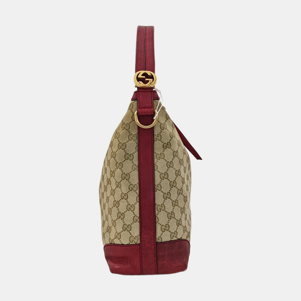 Monogram Canvas Shoulder Bag Beige