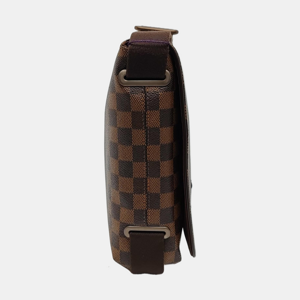 BROOKLYN PM Damier Ebene Coated Canvas Brown