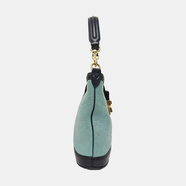 Calfskin Bucket Bag Small Blue