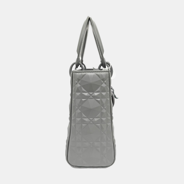 Lady Dior Small Cannage Calfskin Gray
