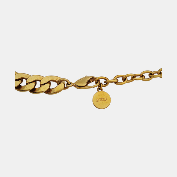 CD Icon Metal Gold Necklace