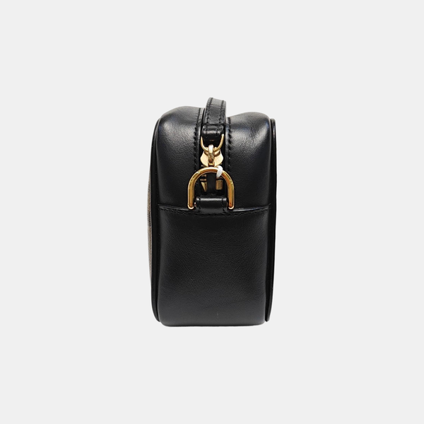 Coated Canvas Shoulder Bag Mini Brown