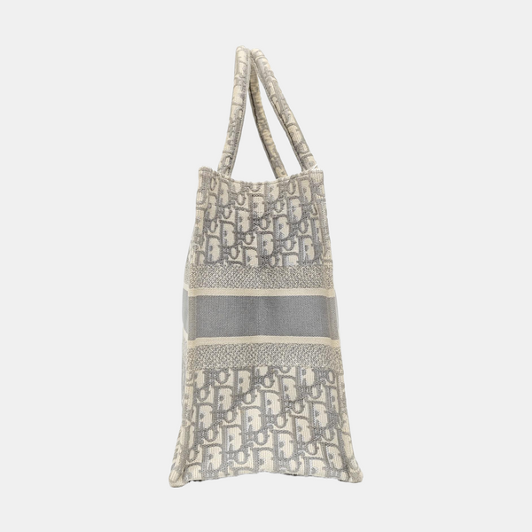Book Tote Medium Oblique Canvas Gray