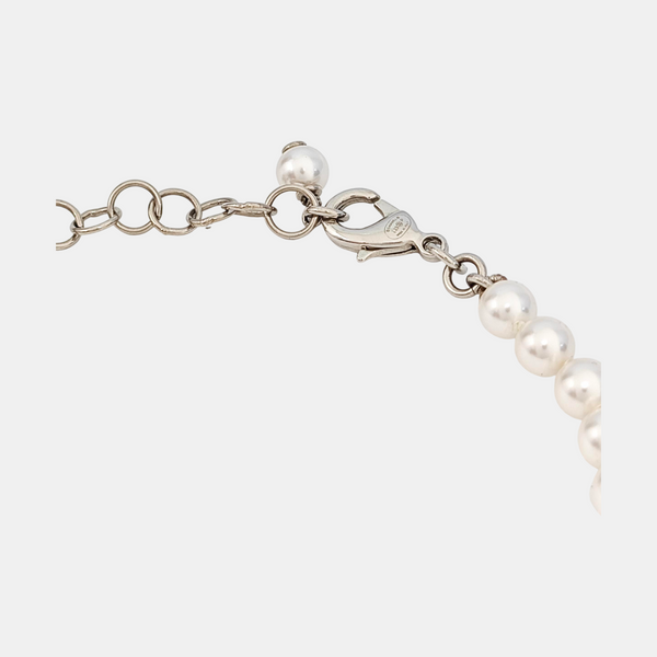 Faux Pearl White Necklace