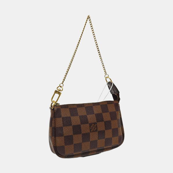 ACCESSOIRES Mini Damier Ebene Coated Canvas Brown