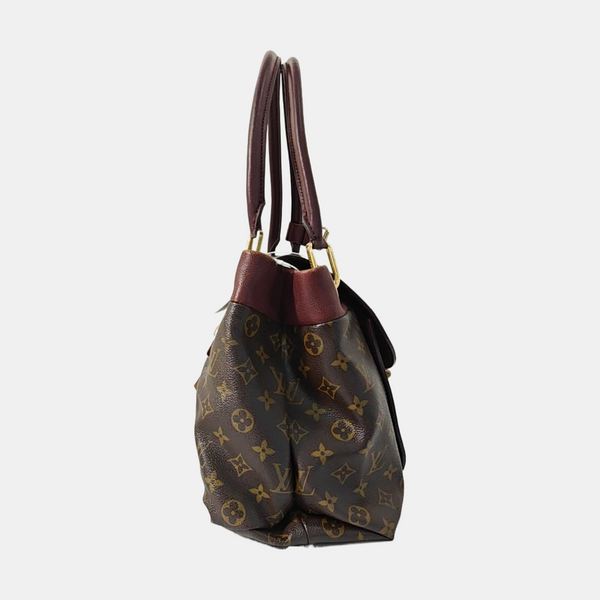 OLYMPE MM Monogram Coated Canvas Brown